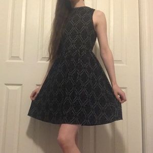 velvet burnout black mini dress